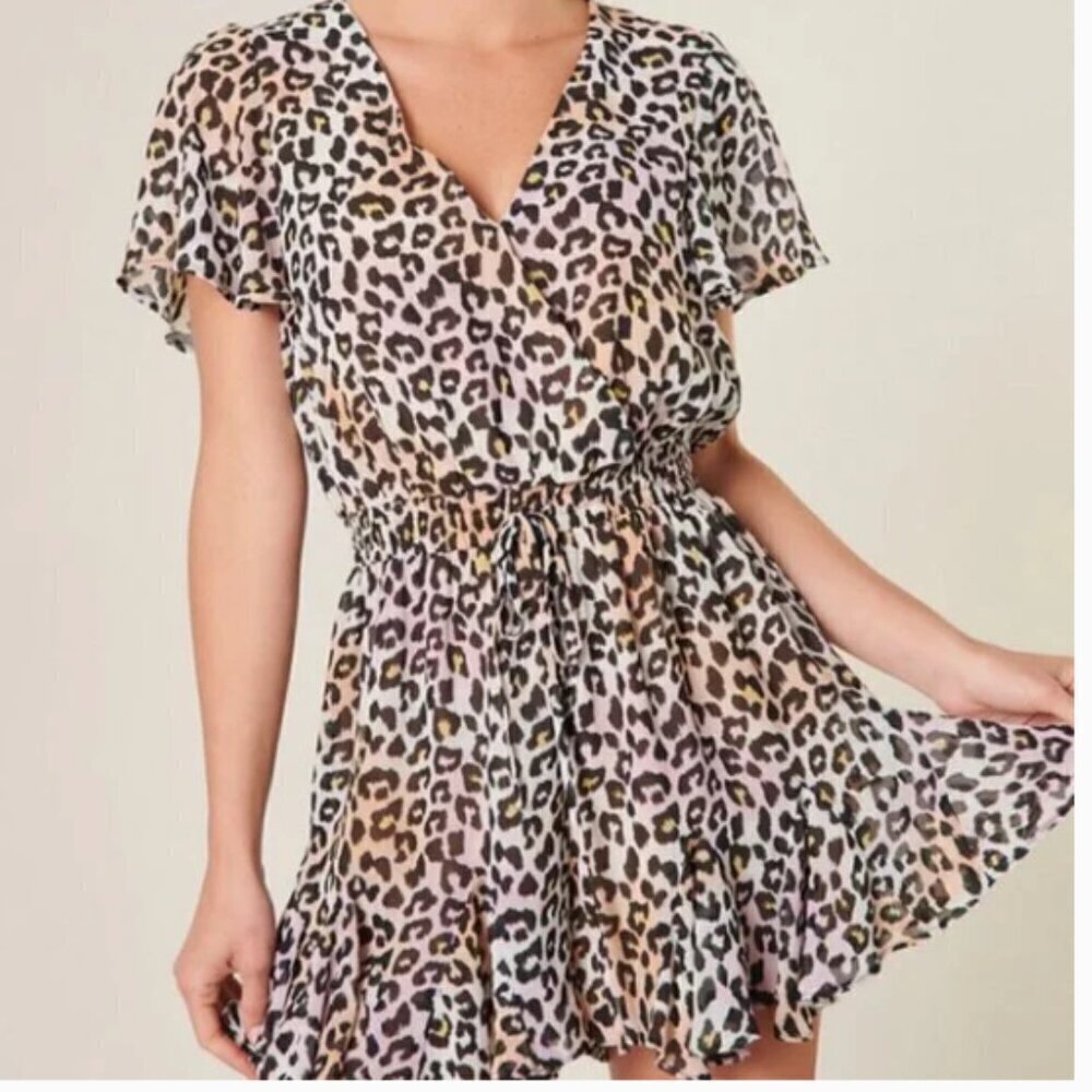 Sugarlips Electric Cheetah‎ Babygirl Drawstring Romper Size Medium